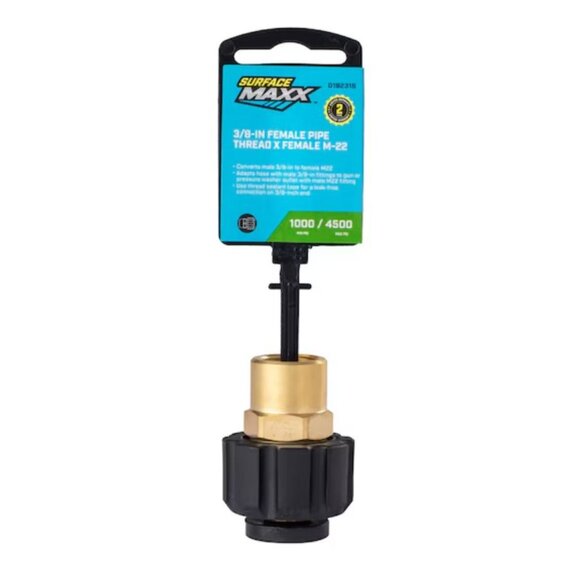 SurfaceMaxx 4500 PSI M22 Quick Connect Adapter 3/8" Pressure Washer Fitting - Picture 3 of 7